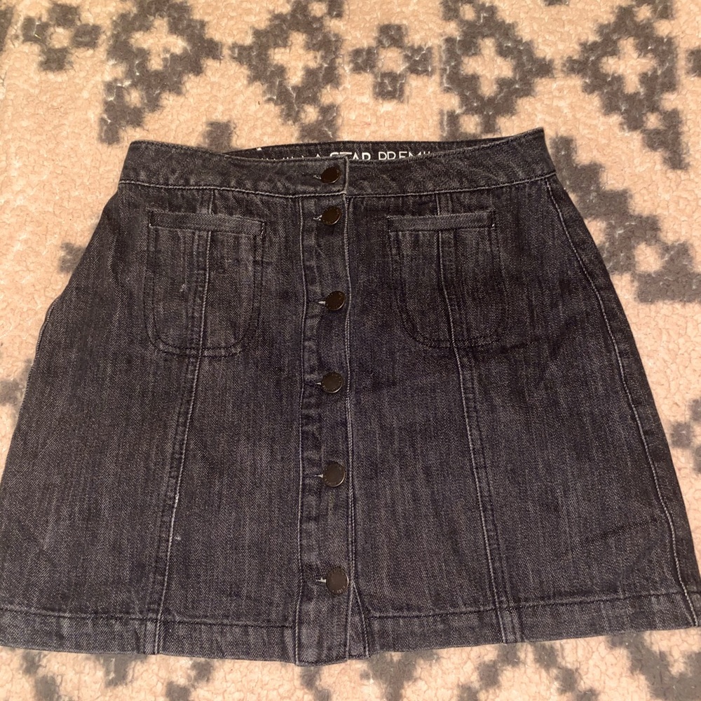 Black jean skirt
